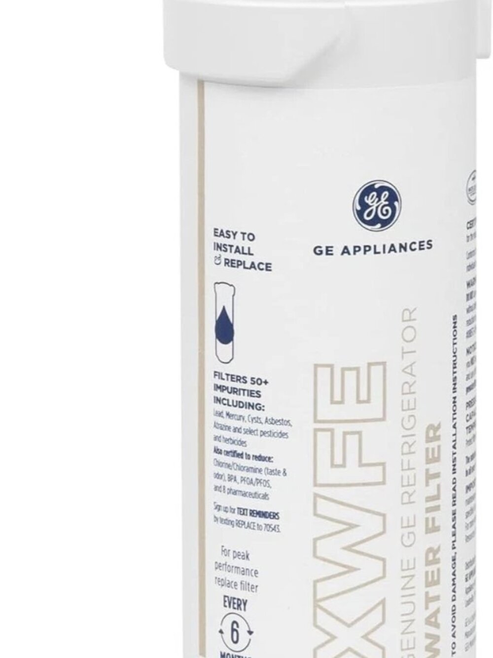 GE XWFE Genuine Refrigerator Water Filter – Reduces Lead, 50+ Impurities